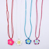 18" Multi Cord Necklace w/ Fimo Hawaiian Flower Pendant .68 each