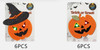 2.8" Light-Up Halloween Pumpkin Brooch .68 each