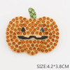 1.7" Halloween Pumpkin Rhinestone Brooch .68 each