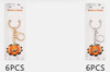 3.7" Halloween Pumpkin Keychain .68 each