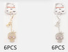 4.3" Halloween Skull w/ Crown & Ghost Rhinestone Keychain .68 each