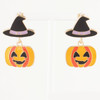 1.5" Witch Hat & Jack-O'-Lantern Halloween Drop Earrings .68 each pair