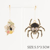 2.2" Spider & Skull Dangle Earrings .68 each pair
