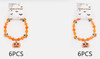 Pumpkin Charm Halloween Crystal Bracelet .68 each