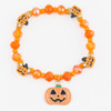 Pumpkin Charm Halloween Crystal Bracelet .68 each