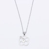 16"-18" Adjustable Stainless Steel Hibiscus Flower Pendant Necklace .68 each