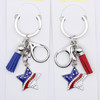 3.5" Patriotic Rhinestone Star Keychain w/ Tassel .68 each