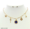 16"-18" Gold & Silver Chain Necklace with Quatrefoil Charms & Earring Set .70 each set