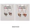 2 Pc Set 18" Novelty BFF Charm Gold & Silver Necklace (0764) .70 each set