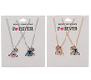2 Pc Set 18" Novelty BFF Charm Gold & Silver Necklace .70 each set