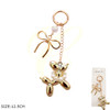 4.9" Gold & Silver Balloon Dog Pearl Keychain .70 each