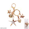 4.1" Coastal Seashell & Starfish Keychain .70 each