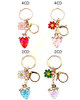 3.9" Strawberry & Daisy Charm Keychain with Lobster Clasp .70 each