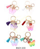 4.1" Butterfly & Daisy Tassel Charm Keychain with Lobster Clasp .70 each