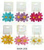 2.8" Woven Raffia Daisy Statement Earrings .70 each pair