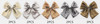 5.5" Metallic Satin Hair Bow with Stone Trim Neutral Colors .70 each
