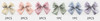 5.5" Metallic Satin Hair Bow with Stone Trim Pastel Colors .70 each