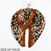 20" Leopard Print Satin Square Scarf .70 each