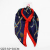 20" Luxury Equestrian Print Satin Square Scarf .70 each