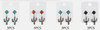 1.7" Southwestern Look  Asst Color Cactus Drop Earrings .70 each pair