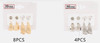 4 Pair Fashion Earring Set Heart, Studs & Hoops .70 each set