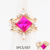 3 Piece Stackable Crystal Ring Set .70 each set