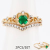 2 Piece Stackable Crystal Ring Set .70 each set