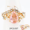 2 Piece Stackable Crystal Ring Set .70 each set