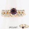 2 Piece Stackable Crystal Ring Set .70 each set