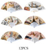 9" Vintage Travel Folding Hand Fan .70 each