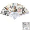 9" Vintage Travel Folding Hand Fan .70 each