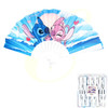 9" Novelty Print Folding Hand Fan .70 each