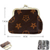 3.5" Brown Tone Snap Closure Coin Purse Fashion Print .70 each