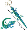 7" 3D Printed Multicolor Movable Joints Lizard Keychain .70 each
