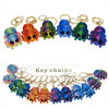 2" 3D Printed Multicolor Movable Joints Spider Keychain .70 each