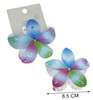 Rainbow Plumeria Flower Hair Claw Clip .70 each