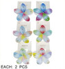Rainbow Plumeria Flower Hair Claw Clip .70 each