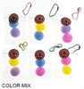 1" 2 Pack Mini Mochi Squishy Stress Relief Dumplings with Keychain .70 each
