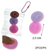 1" 2 Pack Mini Mochi Squishy Stress Relief Dumplings with Keychain .70 each