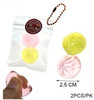 1" 2 Pack Mini Mochi Squishy Stress Relief Dumplings with Keychain .70 each