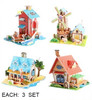 4 Pc Set 3D DIY House Puzzle Set Educational Building Toy .75 each set