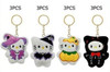 3.5" Halloween Plush Novelty Keychain .75 each