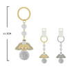 4.5" Gold & Silver Guardian Angel Keychain with Clear Crystal .70 each