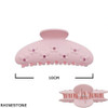 3.9" Large Matte Rhinestone Butterfly Hair Claw Clip .70 each
