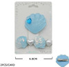 2.7" 2 Pc Set Seashell Hair Clip .70 each set