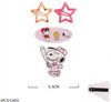 2.2" 4 Pc Set Novelty Hair Clip & Star Snap Pin .70 each set