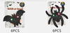 2.6" Light-Up Halloween Bat & Spider Brooch .70 each