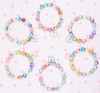 Colorful Butterfly Charm Beaded Bracelet .70 each