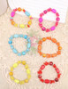 Colorful Stone Beaded Stretch Bracelet .70 each