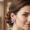 1" Rhinestone Butterfly Stud Earrings .70 each pair
